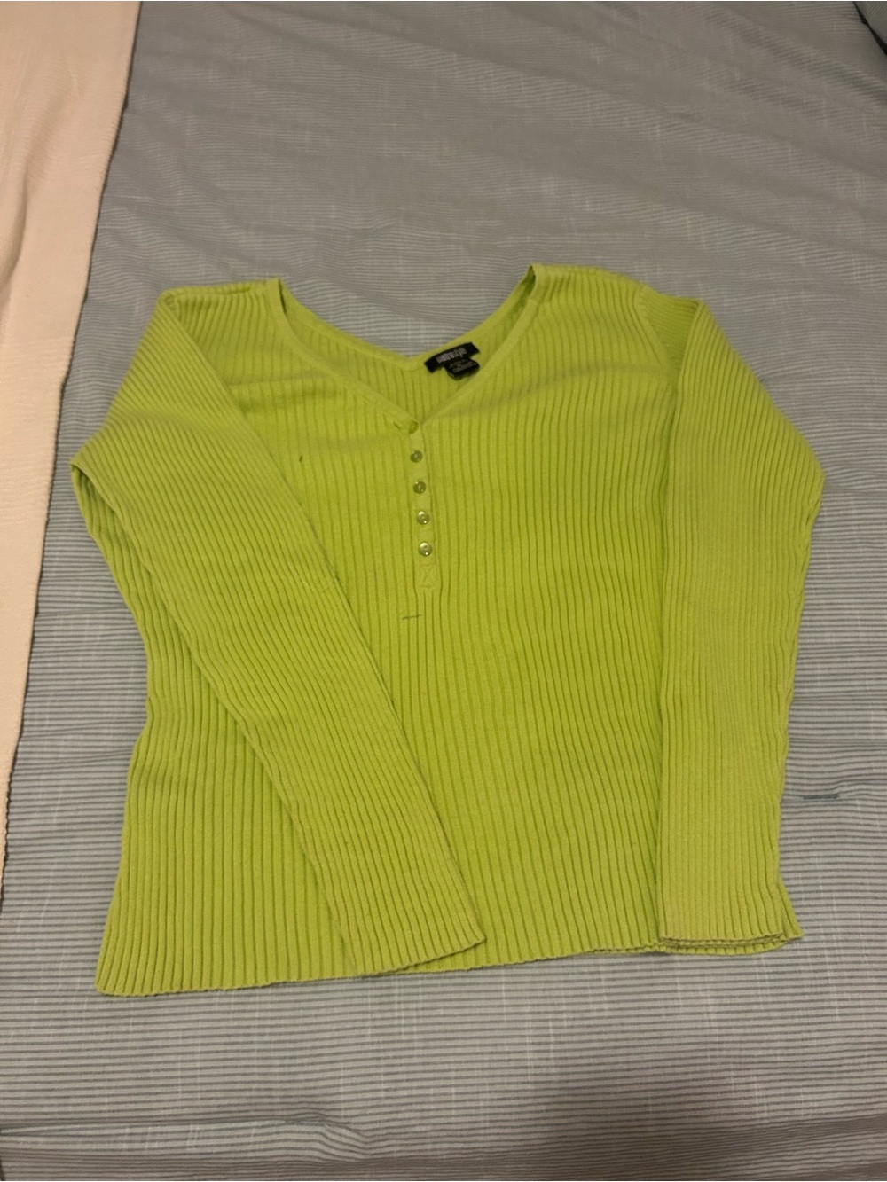 Y2K Metro Style Quarter Button Sweater